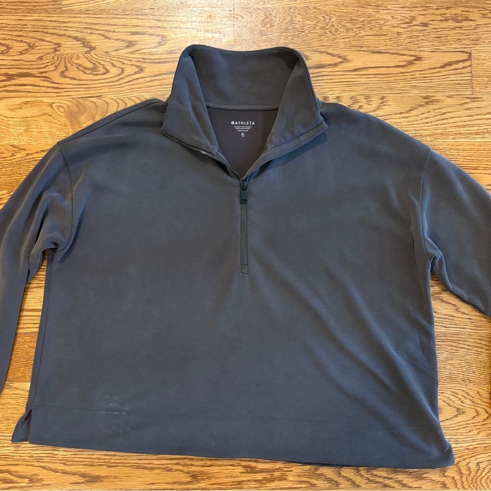 Athleta charcoal Quarter-Zip Sweatshirt